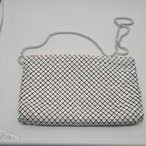 Chic Silver Mesh Clutch